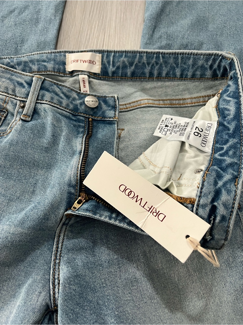 DRIFTWOOD Denim Free People Farrah Embroidered Flare Midrise Jeans Size 26 - Picture 6 of 9
